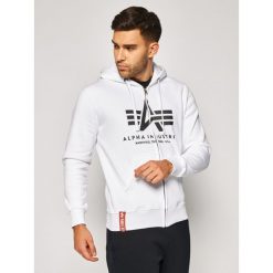 Bluza Alpha Industries Basic 178325. Białe bluzy męskie Alpha Industries, m, bez wzorów, z bawełny, bez kołnierzyka, bez rękawów, bez kaptura. W wyprzedaży za 279,00 zł.