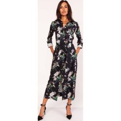 SUKIENKA MAXI, SUK159 ptaki. Różowe sukienki damskie Lanti, bez wzorów, bez kołnierzyka, bez rękawów, maxi. Za 199,00 zł.