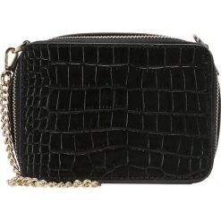 Torebki klasyczne damskie: Whistles CAMILLE MINI CROC BOX Torba na ramię black