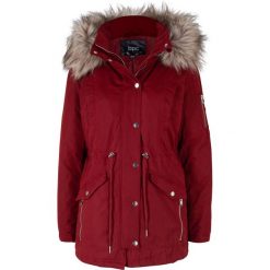 Parka ocieplana bonprix czerwony kasztanowy. Czerwone parki damskie bonprix, bez wzorów, bez kaptura. Za 239,99 zł.