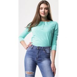 Miętowa Bluzka Always You. Zielone bluzki damskie Born2be, xl, bez wzorów, z okrągłym kołnierzem, z długim rękawem. Za 29,99 zł.