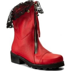 Buty zimowe damskie: Botki R.POLAŃSKI – 0887 Czerwony Lico