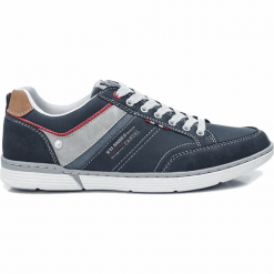 XTI Męskie tenisówki 49625 Navy (rozmiar 41). Niebieskie trampki męskie Xti, bez wzorów, na sznurówki. W wyprzedaży za 166,00 zł.
