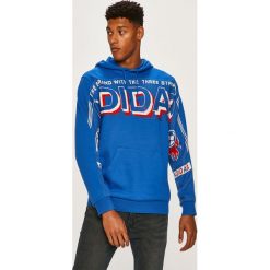 Adidas Originals - Bluza. Niebieskie bluzy męskie adidas Originals, s, z aplikacjami, z bawełny, z kapturem, bez rękawów, z kapturem. Za 379,90 zł.