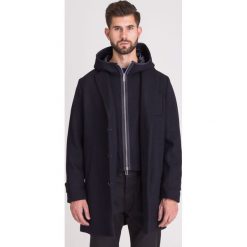 PŁASZCZ EMPORIO ARMANI. Czarne płaszcze męskie m, z wełny. Za 1219,50 zł.