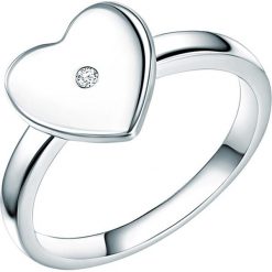 Srebrny pierścionek z diamentem. Szare pierścionki damskie Highstreet Jewels, Runway & Co., z diamentem, srebrne. W wyprzedaży za 79,95 zł.