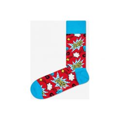 Happy Socks Dad Skarpetki Niebieski Czerwony. Czerwone skarpetki męskie Happy Socks, bez wzorów, z elastanu. Za 51,95 zł.