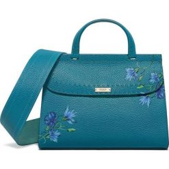 TOREBKA W.KRUK (MINI TOTE) - CHABRY. Zielone torebki klasyczne damskie marki W.KRUK, w paski, z bawełny. Za 1790,00 zł.
