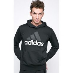 Adidas Performance - Bluza Essentials Linear. Czarne bluzy męskie adidas Performance, s, z nadrukiem, z bawełny, sportowe, z kapturem, bez rękawów, z kapturem. W wyprzedaży za 199,90 zł.