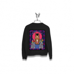 Bluza BoJack Witraż Męska. Czarne bluzy męskie Failfake, m, bez wzorów, bez kołnierzyka, bez rękawów, bez kaptura. Za 170,00 zł.