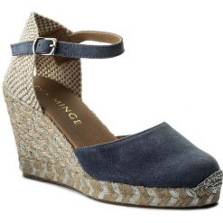 Espadryle EVA MINGE - Cerceda 3C 18MJ1372386ES 613. Niebieskie espadryle damskie Eva Minge, bez wzorów, z zamszu, bez obcasa, na obcasie. W wyprzedaży za 199,00 zł.
