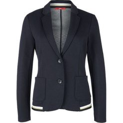S.Oliver Damski blazer 14.902.43.2739 .5959 Navy (rozmiar 40). Niebieskie kurtki damskie S.Oliver, s, bez wzorów, bez kaptura. W wyprzedaży za 218,00 zł.
