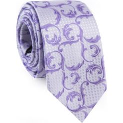Krawat KWFR001397. Fioletowe krawaty męskie Giacomo Conti, bez wzorów, z mikrofibry, eleganckie. Za 69,00 zł.