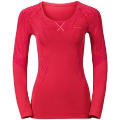 Topy sportowe damskie: Odlo Koszulka tech. Odlo EVOLUTION LIGHT Blackcomb Shirt l/s rozmiar S czerwona