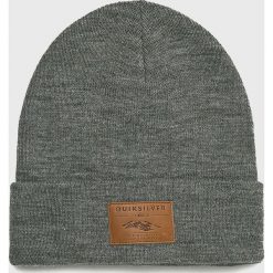 Quiksilver - Czapka. Szare czapki męskie Quiksilver, na zimę, bez wzorów, z dzianiny. W wyprzedaży za 59,90 zł.