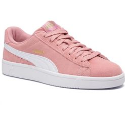 Sneakersy PUMA - Court Breaker Derby 367366 11 Bridal Rose/Puma White/Gold. Różowe półbuty damskie Puma, z zamszu. W wyprzedaży za 169,99 zł.