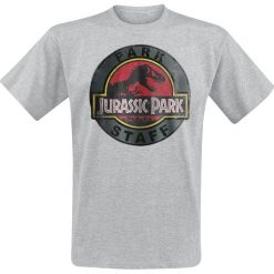 T-shirty męskie: Jurassic Park Park Staff T-Shirt odcienie szarego