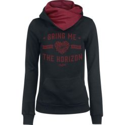 Bluzy damskie: Bring Me The Horizon Feel My Heart Bluza z kapturem damska czarny/czerwony