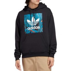 Adidas BB Print Hoodie EC7320 bluzy męskie czarne L. Czarne bluzy męskie Adidas, m, z nadrukiem, z bawełny, sportowe, z kapturem, z długim rękawem, długie, bez kaptura. W wyprzedaży za 229,99 zł.