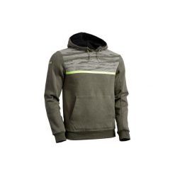 Bluza z kapturem hoodie do rugby R100 męska. Brązowe bluzy męskie OFFLOAD, xl, bez wzorów, z bawełny, z kapturem, bez rękawów, z kapturem. Za 109,99 zł.