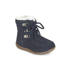 Kozaki Dziecko Kickers BAMARA. Niebieskie buty chłopięce zimowe marki Kickers. Za 230,30 zł.