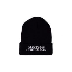 BEANIE MPCA 2 BLACK. Czarne czapki męskie marki Pogo, z aplikacjami, klasyczne. Za 59,00 zł.