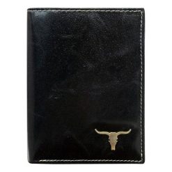 Portfel męski skórzany Buffalo Wild RM-03-BAW. Czarne portfele męskie BUFFALO WILD, bez wzorów, ze skóry. Za 49,90 zł.