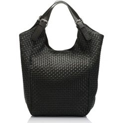 Torebki klasyczne damskie: Skórzana torebka w kolorze czarnym – 28 x 50 x 15 cm