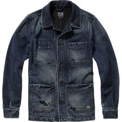 Kurtka "Worker" w kolorze granatowym. Niebieskie kurtki męskie Denim Special, s, bez wzorów, bez kaptura. W wyprzedaży za 343,95 zł.