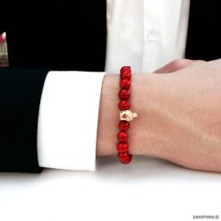 Bransoletki męskie: Bransoletka Męska Red Skull