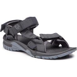 Sandały JACK WOLFSKIN - Lakewood Ride Sandal M 4019021 Ebony. Szare sandały męskie Jack Wolfskin, z tworzywa sztucznego, bez zapięcia. W wyprzedaży za 209,00 zł.