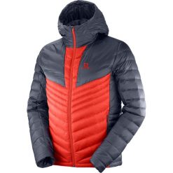 Kurtki sportowe męskie: Salomon Kurtka męska Haloes Down Hoodie M Graphite/Fiery Red r. L (L40384800)