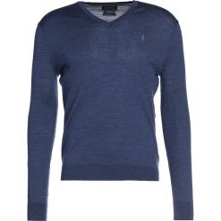 Polo Ralph Lauren SLIM FIT Sweter shale blue heather. Niebieskie bez kategorii Polo Ralph Lauren, xxl, z wełny, polo. W wyprzedaży za 441,75 zł.