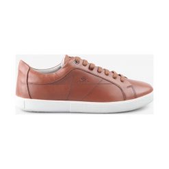 Geox JHarrod Tenisówki Brązowy. Pomarańczowe trampki męskie Geox, bez wzorów, ze skóry, bez zapięcia. Za 430,95 zł.