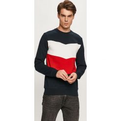 Tommy Hilfiger - Bluza. Niebieskie bluzy męskie TOMMY HILFIGER, s, bez wzorów, z bawełny, z okrągłym kołnierzem, bez rękawów, bez kaptura. Za 449,90 zł.