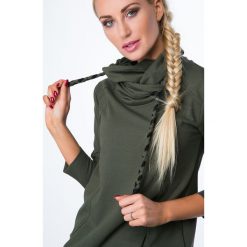 Sukienki dresowe: Sukienka dresowa z kominem khaki 1626