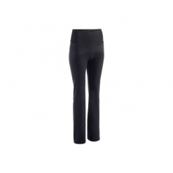 Legginsy Regular Gym & Pilates 900 damskie. Czarne legginsy sportowe damskie marki DOMYOS, s, z elastanu. W wyprzedaży za 69,99 zł.