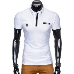Koszulki polo: KOSZULKA MĘSKA POLO BEZ NADRUKU S912 – BIAŁA