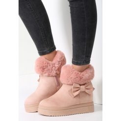 Buty zimowe damskie: Różowe Śniegowce One More Time