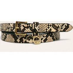 Emporio Armani - Pasek. Paski damskie Emporio Armani, w paski, ze skóry ekologicznej. Za 429,90 zł.
