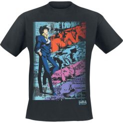 Cowboy Bebop Spike T-Shirt czarny. Czarne koszulki męskie Cowboy Bebop, l, z nadrukiem, klasyczne, z okrągłym kołnierzem. Za 74,90 zł.