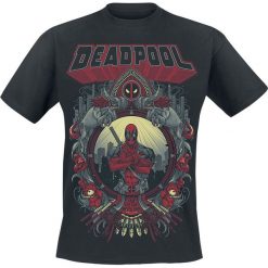 Deadpool This Fight Never Ends T-Shirt czarny. Czarne koszulki męskie marki Deadpool, l, bez wzorów, bez kołnierzyka. Za 74,90 zł.
