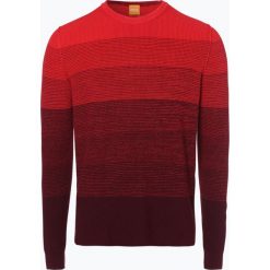 Swetry klasyczne męskie: BOSS Casual – Sweter męski – Akatrusco, czerwony