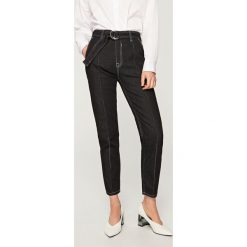 Jeansy z wysokim stanem - Szary. Szare jeansy damskie marki Reserved, z jeansu. Za 139,99 zł.