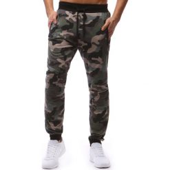 Spodnie męskie: Spodnie męskie dresowe woodland camo (ux1230)