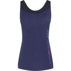Top EA7 Emporio Armani 3HTH68 TJ56Z 1554. Niebieskie bluzki damskie EA7 Emporio Armani, xs, bez wzorów, z elastanu, polo, bez rękawów. W wyprzedaży za 169,00 zł.