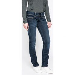 Pepe Jeans - Jeansy Venus. Niebieskie proste jeansy damskie marki Pepe Jeans, z obniżonym stanem. W wyprzedaży za 349,90 zł.
