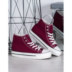 Wysokie trampki tekstylne. Trampki i tenisówki damskie SHELOVET, bez wzorów, bez zapięcia. Za 49,00 zł.