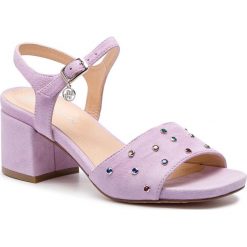 Sandały SOLO FEMME - 33706-01-I55/000-07-00 Lila. Fioletowe klapki damskie Solo Femme, bez wzorów, ze skóry, bez obcasa, na obcasie. W wyprzedaży za 259,00 zł.