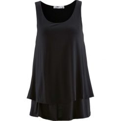 Top dwuwarstwowy bonprix czarny. Czarne topy damskie bonprix. Za 69,99 zł.